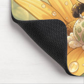 Golden Bumblebee in Bloom Dance.8 Mousepad (Ecke)