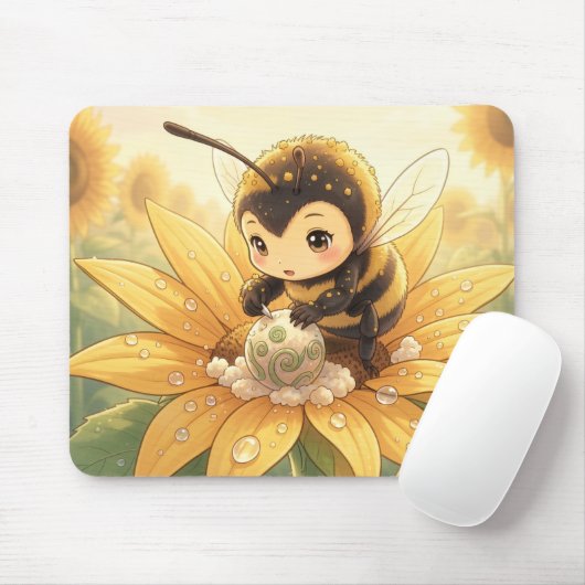 Golden Bumblebee in Bloom Dance.8 Mousepad (Mit Mouse)