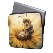 Golden Bumblebee in Bloom Dance.9 Laptopschutzhülle (Vorderseite Links)