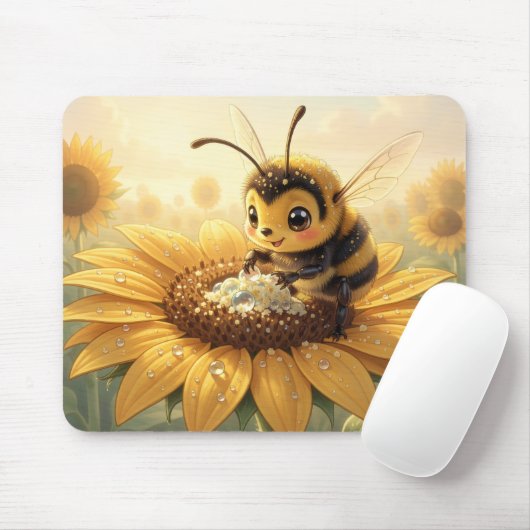 Golden Bumblebee in Bloom Dance.9 Mousepad (Mit Mouse)