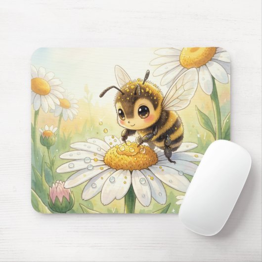 Golden Bumblebee in Bloom Dance Mousepad (Mit Mouse)
