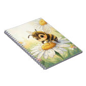 Golden Bumblebee in Bloom Dance Notizblock (Rechte Seite)