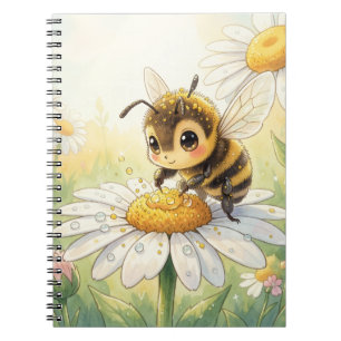 Golden Bumblebee in Bloom Dance Notizblock