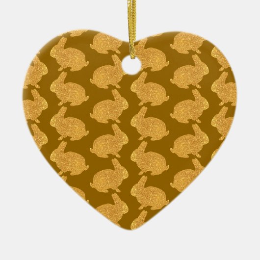 Golden Bunnies Keramikornament (Vorne)