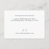 Golden Burgund & Blush Rosa Blumendetails 2LG Begleitkarte (Rückseite)