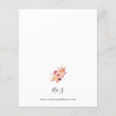 Golden Burgundy Blush Pink Floral Wedding 2 (Rückseite)