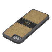 Golden Burlap iPhone 6 Custom Monogram Case (Unterseite)