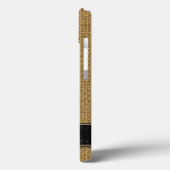 Golden Burlap iPhone 6 Custom Monogram Case (Rückseite / Links)