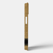 Golden Burlap iPhone 6 Custom Monogram Case (Rückseite / Rechts)
