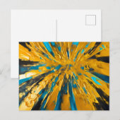 Golden Burst Abstrakte Explosion Postkarte (Vorne/Hinten)