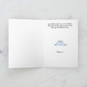 Golden Bus Kontur Busfahrer Danke Karte (Innenseite)