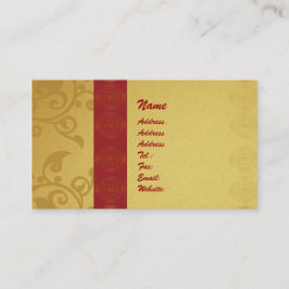 Golden  business card 2 sided printed visitenkarte