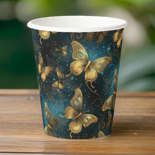 Golden Butterfells Paper Cups Pappbecher
