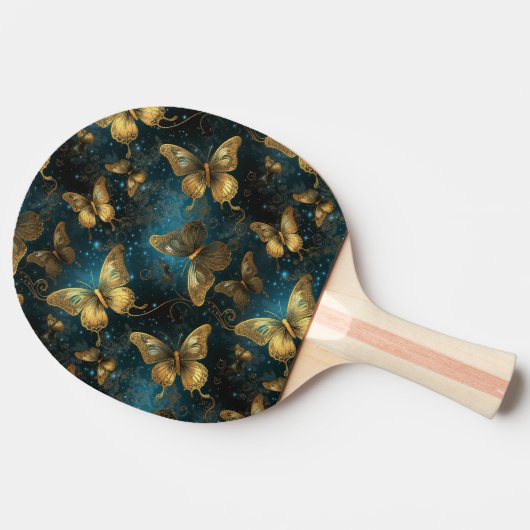 Golden Butterfells Ping Pong Paddle Tischtennis Schläger (Seitenansicht)