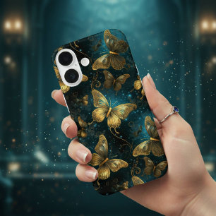 Golden Butterflies Barely There iPhone 16 Case