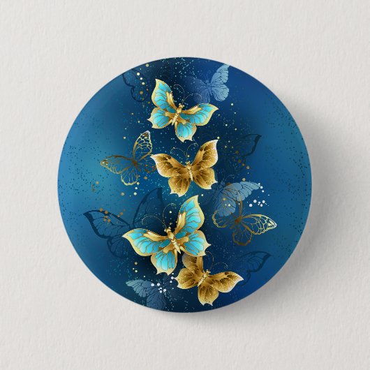 Golden butterflies button (Vorderseite)