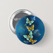Golden butterflies button (Vorne & Hinten)