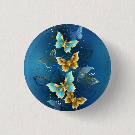 Golden butterflies button (Vorderseite)