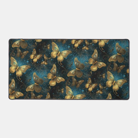 Golden Butterflies Desk Mat Schreibtischunterlage (Vorderseite)