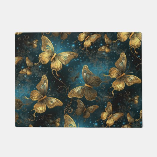 Golden Butterflies Door Mat Fußmatte (Vorderseite)