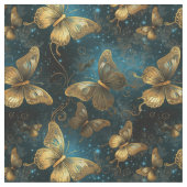 Golden Butterflies Fabric Stoff (Nahaufnahme)