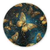 Golden Butterflies Keramik Knob Keramikknauf (Vorderseite)