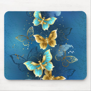 Golden butterflies mousepad