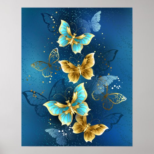 Golden Butterflies Poster (Vorne)