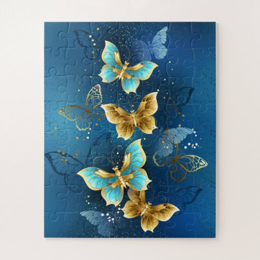 Golden butterflies puzzle (Vertikal)