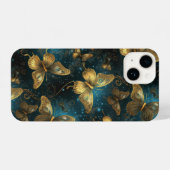 Golden Butterflies Slim Fit iPhone 14 Fall Hülle (Rückseite (Horizontal))