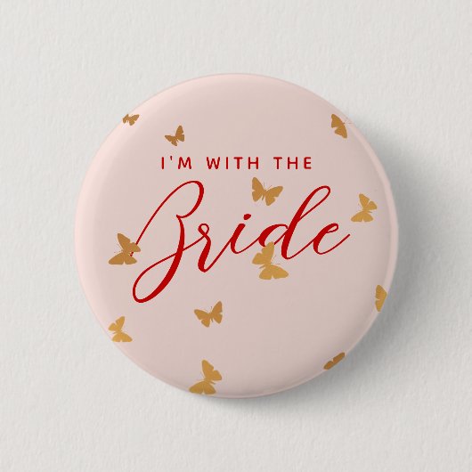 GOLDEN BUTTERFLIES WEDING BUTTON (Vorderseite)