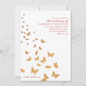 GOLDEN BUTTERFLIES WEDING EINLADUNG (Vorderseite)