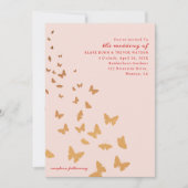 GOLDEN BUTTERFLIES WEDING EINLADUNG (Vorderseite)
