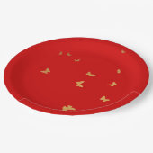 GOLDEN BUTTERFLIES WEDING PAPPTELLER (Schrägansicht)