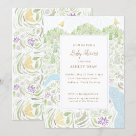 Golden Butterfly Baby Dusche Einladung