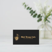 Golden Butterfly Body Silhouette Business Card Visitenkarte (Stehend Vorderseite)