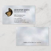 Golden Butterfly Body Silhouette Visitenkarte (Vorne/Hinten)