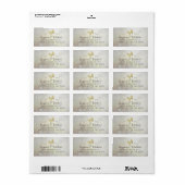 Golden Butterfly Custom Address Label Adressaufkleber (Vorne)