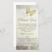 Golden Butterfly Dankeschön Sympathy Card Dankeskarte (Vorne/Hinten)