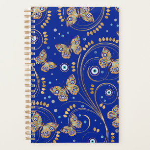 Golden Butterfly Evil Eye Pattern Planer