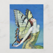 Golden Butterfly Fairy Postcard Postkarte (Vorderseite)