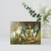 Golden Butterfly Fairy Postkarte (Stehend Vorderseite)