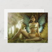 Golden Butterfly Fairy Postkarte (Vorne/Hinten)