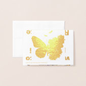 GOLDEN BUTTERFLY 🦋 Foil Card Folienkarte (Rückseite mit Umschlag)