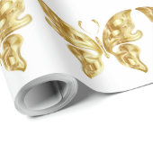 GOLDEN BUTTERFLY GESCHENKPAPIER (Rolleneckpunkt)