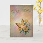 Golden Butterfly Karte (Gelbe Blume)