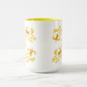 Golden Butterfly Koi Monogram Tasse (Zentrum)