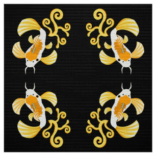 Golden Butterfly Koi Schwimmen Stoff