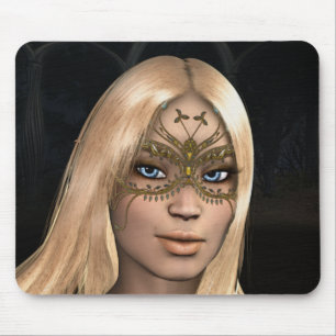 Golden Butterfly Masked Faiasy Fantasy Mouse Pad Mousepad