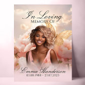 Golden Butterfly Memorial Begrüßungszeichen Poster